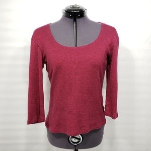 Dress Barn Small Red Swoop Neck Sweater